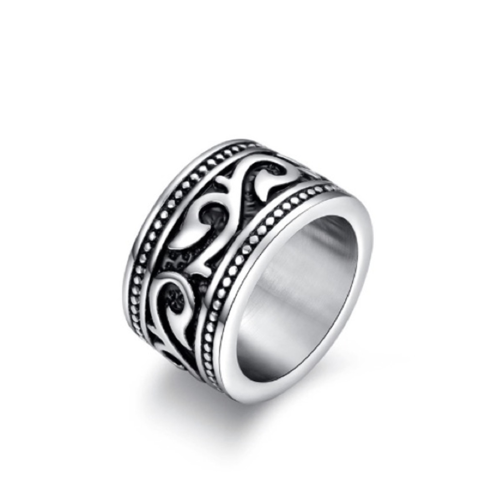 Engraved Band Rings Stainless Steel